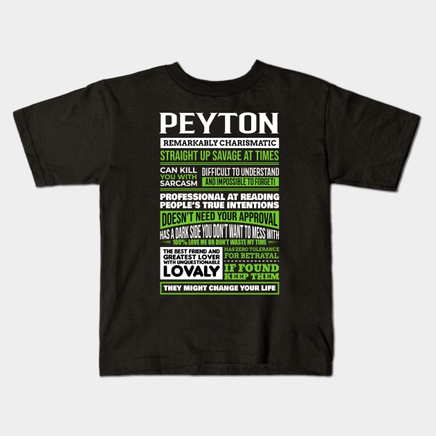 Peyton Kids T-Shirt by Ban Guns Not Books- Typography fullcolor